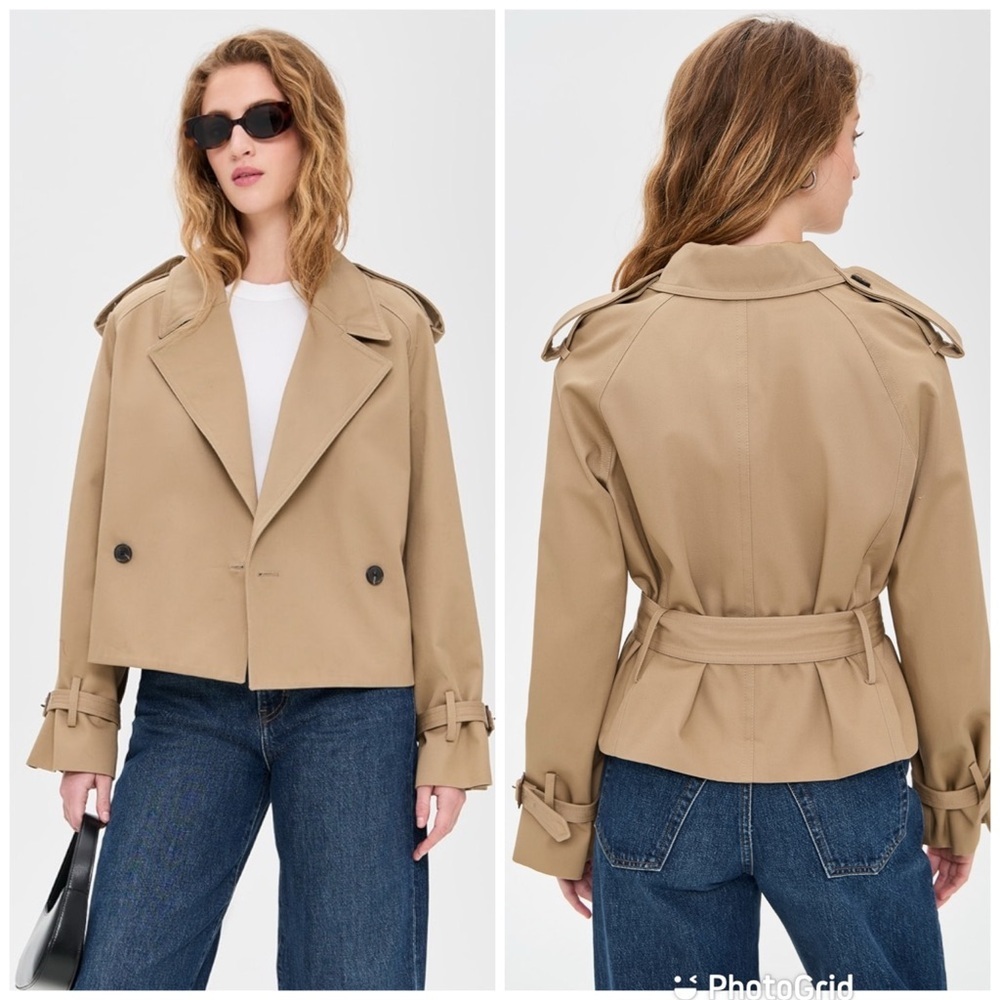 FRAME The Swing Trench Jacket in Desert Tan - Picture 2 of 16